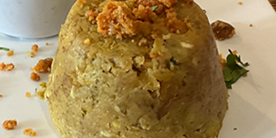 MOFONGO WITH FRIED PORK RINDS / MOFONFO CON CHICHARRONES