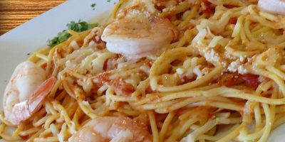 SHRIMP SPAGHETTI / SPAGHETTI DE CAMARONES SHRIMP SPAGHETTI / SPAGHETTI DE CAMARONES