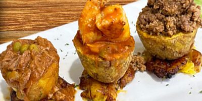 STUFFED FRIED GREEN PLANTAINS / TOSTONES FRITOS RELLENOS STUFFED FRIED GREEN PLANTAINS / TOSTONES FRITOS RELLENOS
